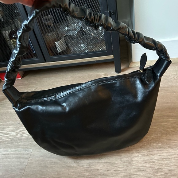 Amerai Italian Leather Large Crescent Hobo - Picture 2 of 4